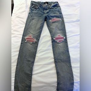 AMIRI DEMIN WITH PINK ACCENT